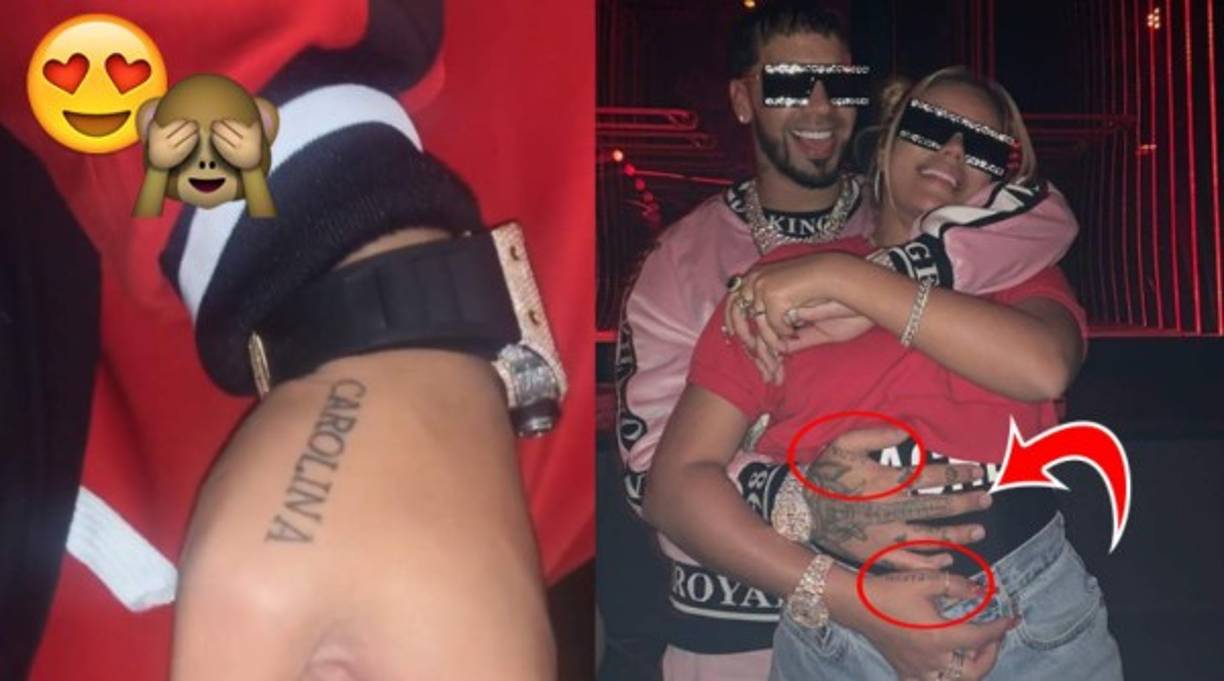 La estrella del reguetón también tiene el nombre real de Karol, Carolina, tatuado en una mano, igual que ella lleva el suyo, Emmanuel. Anuel también tiene el nombre de su hijo y su madre en una mano.<br/><br/>