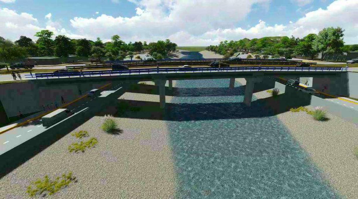 En el río Santa Ana ya se construyen dos puentes gemelos para unirán a Jardines del Valle con la Stibys.