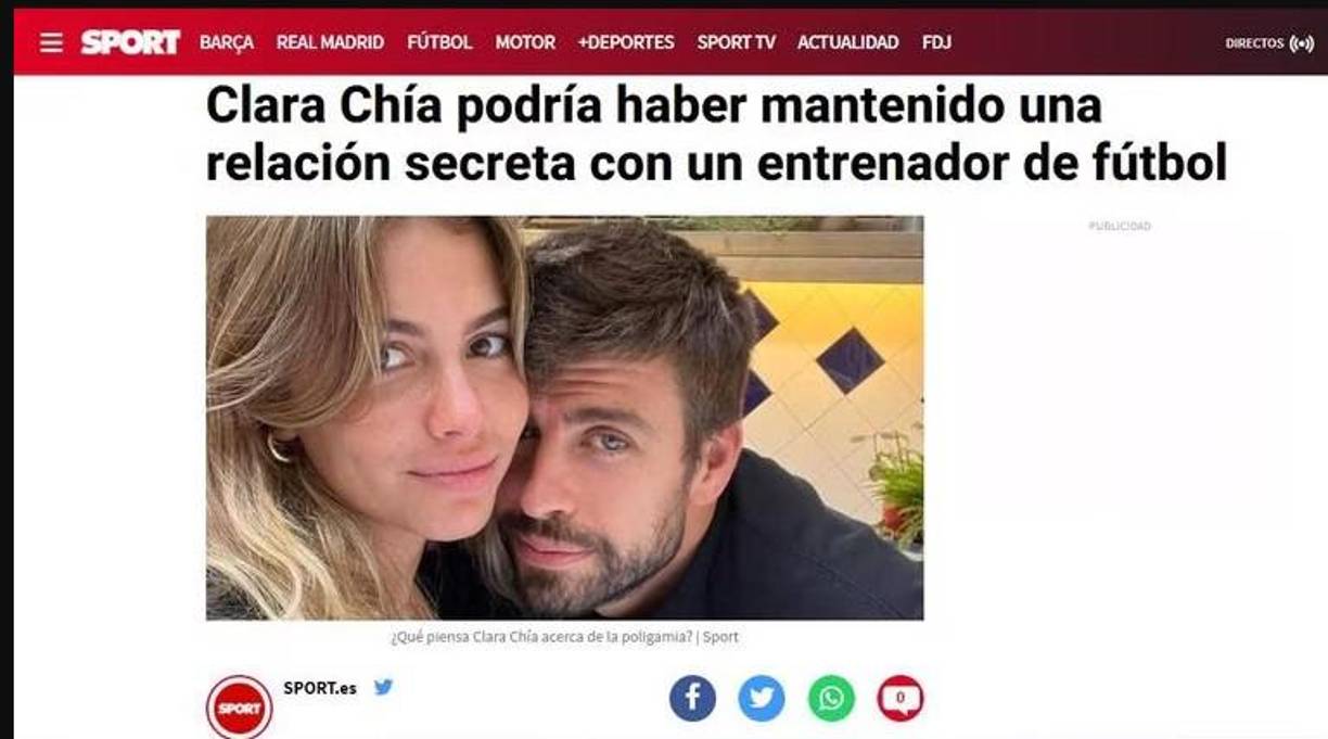 Curiosamente el artículo fue quitado del portal de este medio afín al Barcelona, club del cual Piqué es socio.