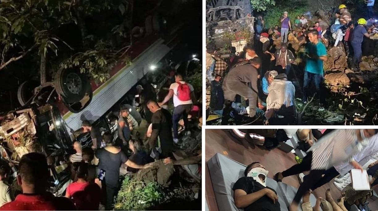 Un fatal accidente de carretera en Nicaragua dejó al menos 16 muertos migrantes muertos y decenas de heridos luego de que el autobús en que se trasladaban cayó en un abismo mientras viajaba desde Managua hacia la zona fronteriza de Nicaragua con Honduras, informaron medios locales.