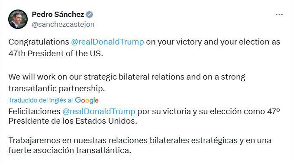 Pedro Sánchez, presidente del Gobierno de Español. 