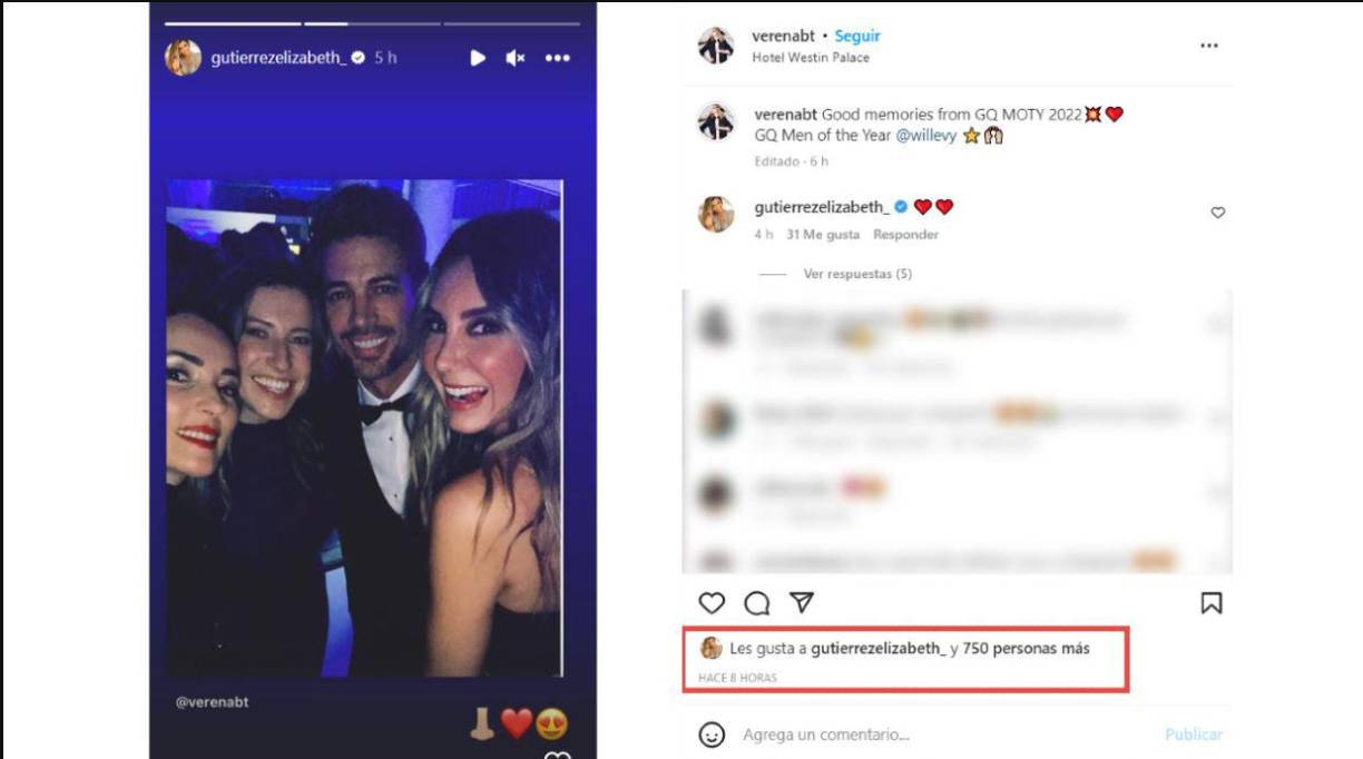 Incluso, Elizabeth Gutiérrez le ha dado “like” a las nuevas fotos en las que ambos aparecen juntos. 