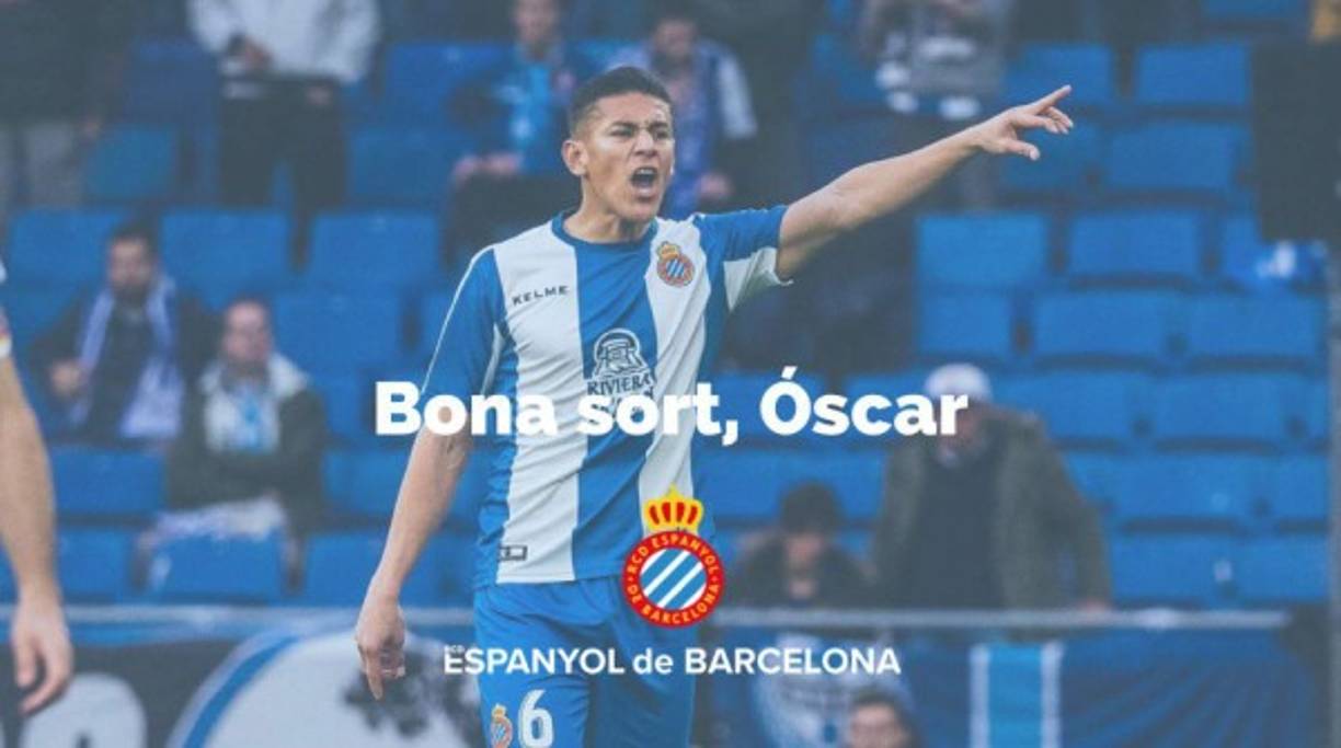 El Espanyol confirmó la baja de Óscar Duarte, que finaliza un ciclo de tres temporadas y media en el conjunto blanquiazul.