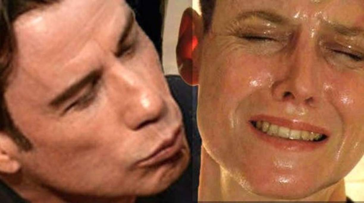 La recreación de una de las escenas de la película Alien.