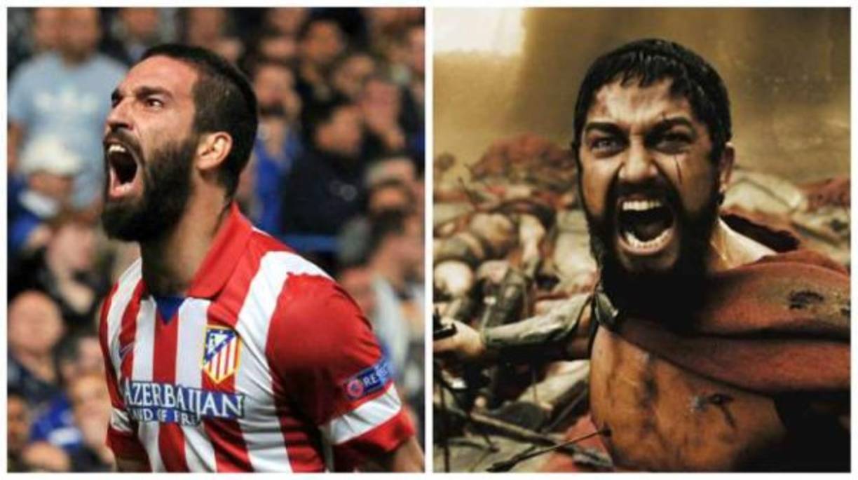 Arda Turan y Gerard Butler en la película '300'.