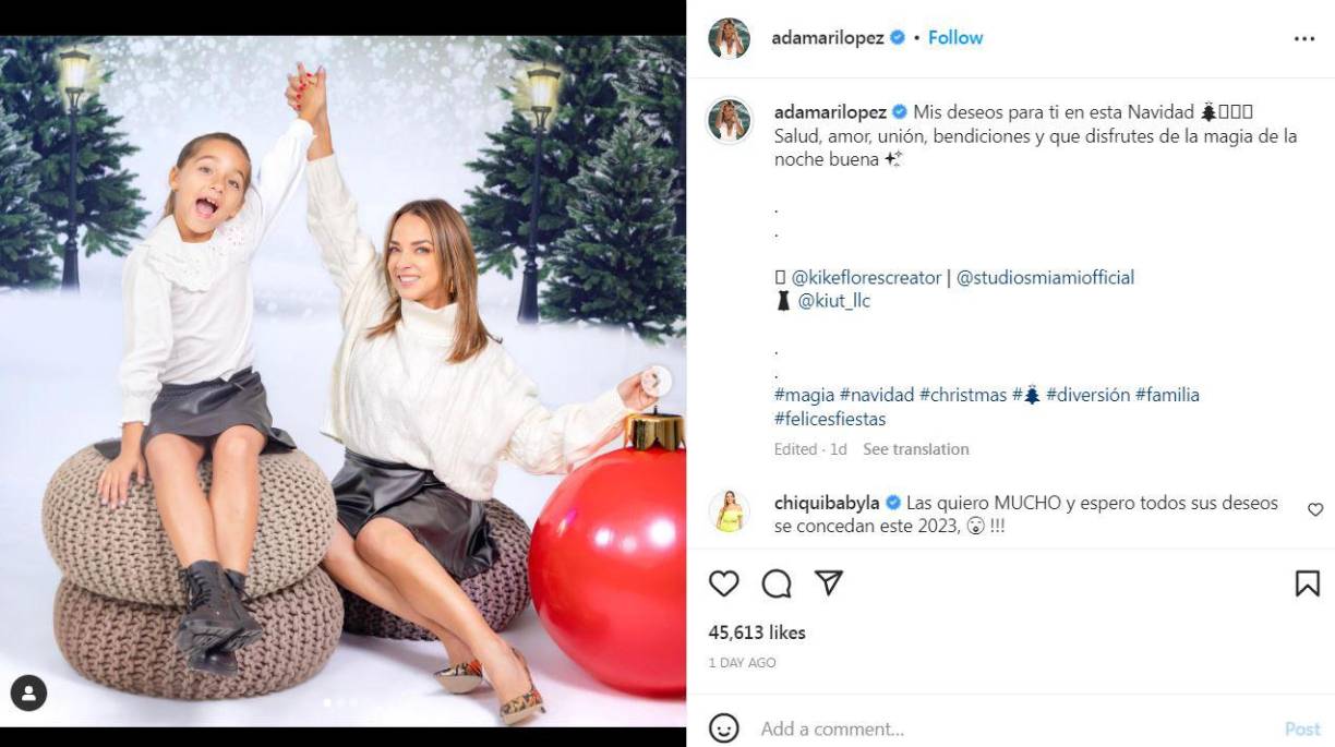 Por su parte, Adamari López, expareja de Toni, disfrutó junto a la pequeña Alaia.