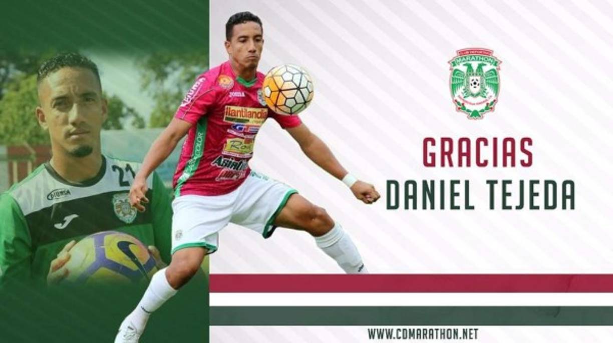 El Marathón anunció la baja del defensa Daniel Tejeda con esta imagen.
