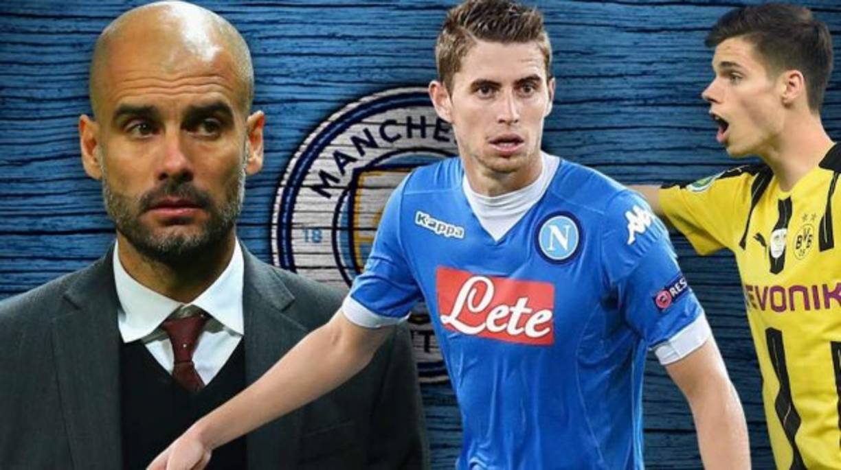 Los fichajes que gustan Pep Guardiola. La lista de jugadores que sigue el Manchester City según The Sun. Para el mediocampo: Jorginho, del Napoli, Julian Weigl, del Borussia Dortmund, y Eder Militao, que puede actuar de pivote y de central (estilo Casemiro), de Sao Paulo. Para el ataque: Thomas Lemar, del Monaco, y Ryhad Mahrez, del Leicester, para los extremos y el joven Leon Bailey, del Bayer Leverkusen, como ese extremo que puede actuar en punta.