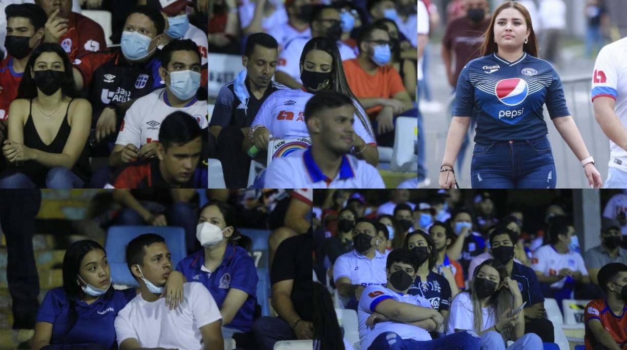 Un lindo ambiente se ha vivido en las graderías del estadio Morazán por el clásico Olimpia vs Motagua.