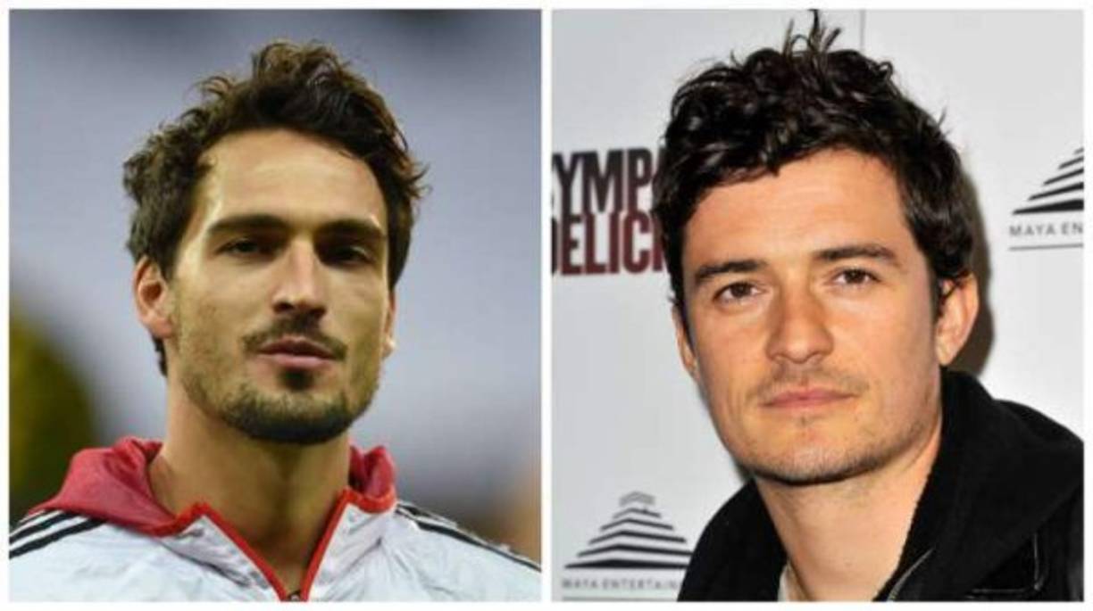 Mats Hummels y el actor Orlando Bloom.