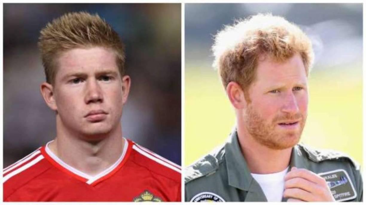 Kevin de Bruyne y el Príncipe Harry.