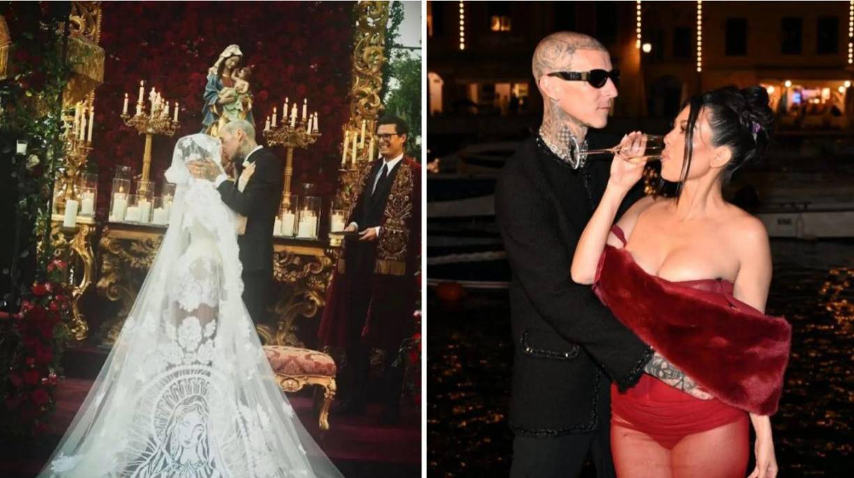 FOTOS: Así fue la extravagante boda de Kourtney Kardashian y Travis Barker en Italia
