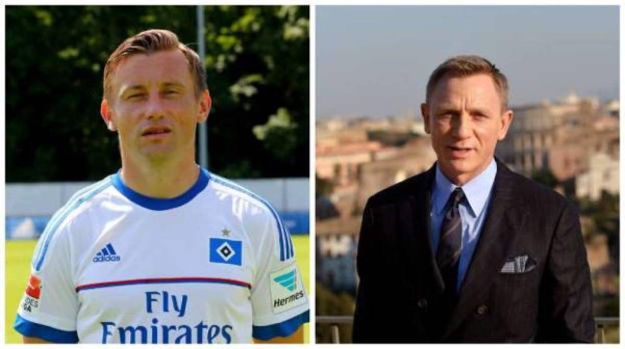 Ivica Olic y el actor Daniel Craig.
