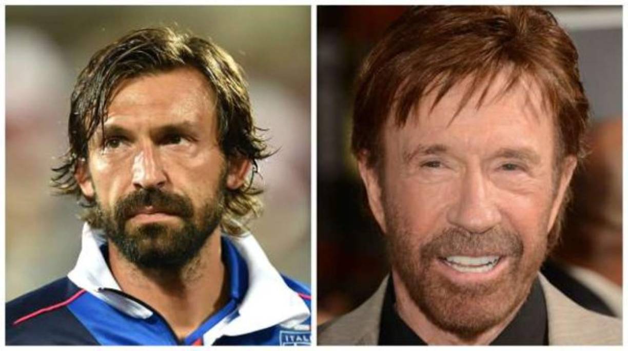 Andrea Pirlo y Chuck Norris.