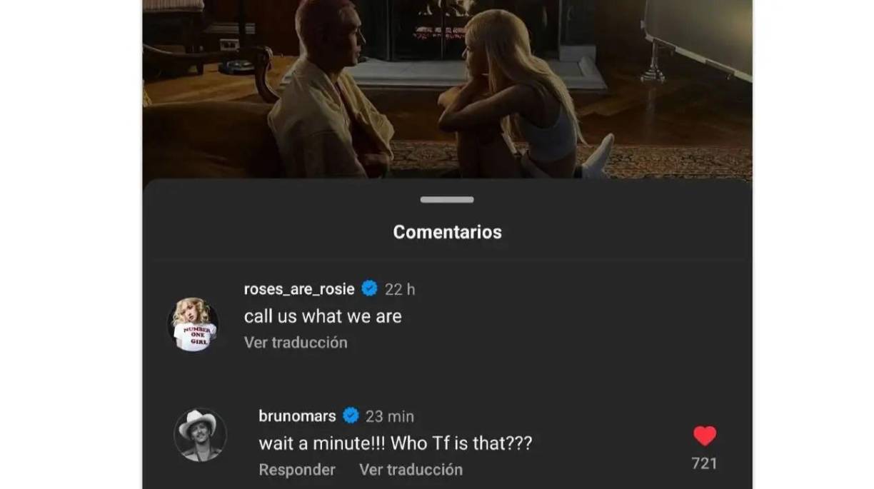 Los fans de la cantante han utilizado las redes sociales para expresar su asombro, en especial por la reacción del cantautor Bruno Mars el día que se estrenó el video musical de Toxic Till the End”. ”Espera un minuto!!!, quién es ese?”, escribió Mars en la cuenta de Instagram de Rosé. Ella reaccionó respondiendo: “Llámanos como somos”.