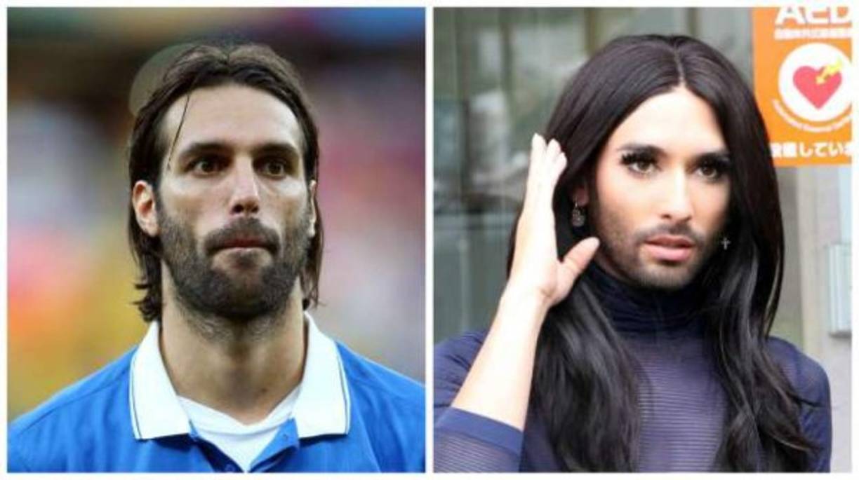 Georgios Samaras y la ganadora de Eurovision 2014, Conchita Wurst.