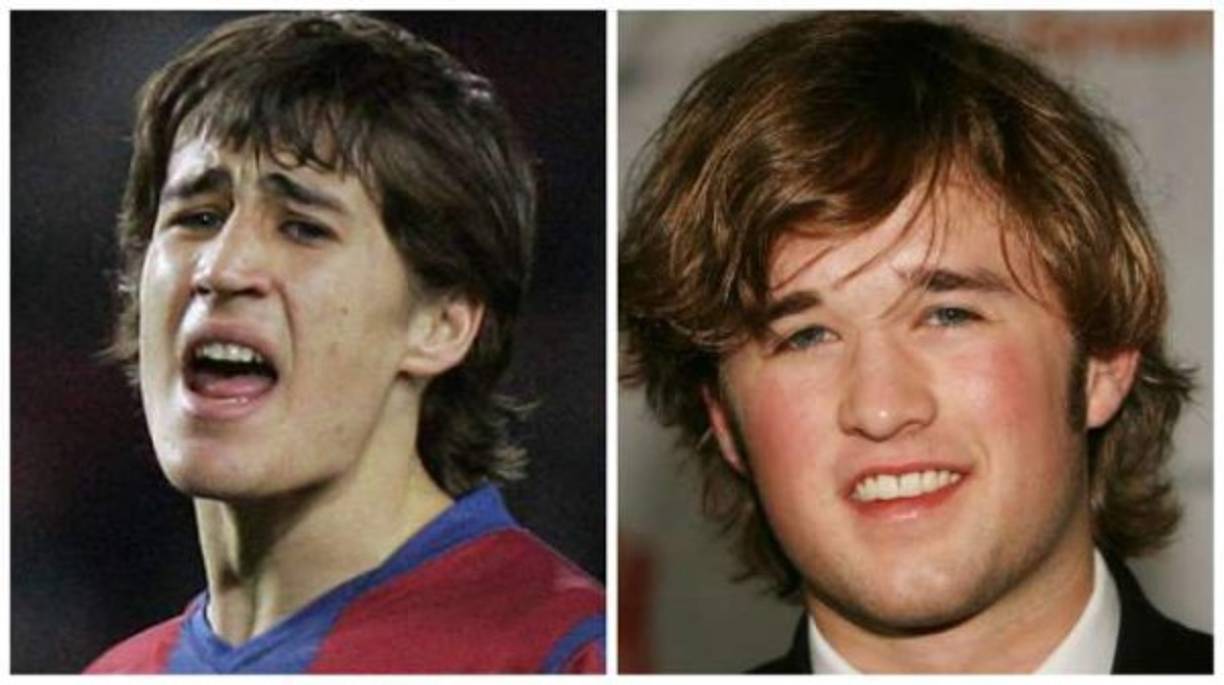 Bojan Krkic y Haley Joel Osment, actor de la película Sexto Sentido.