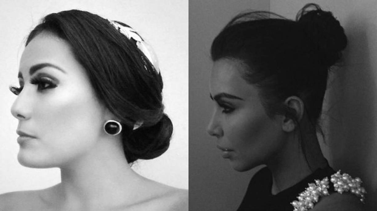 Tanto Elsa Oseguera imita el buen estilo de Kim Kardashian en el vestir y maquillaje. 'La gente se me queda viendo y cree que ando modelando, pero lo cierto es que hago mi labor periodística'.