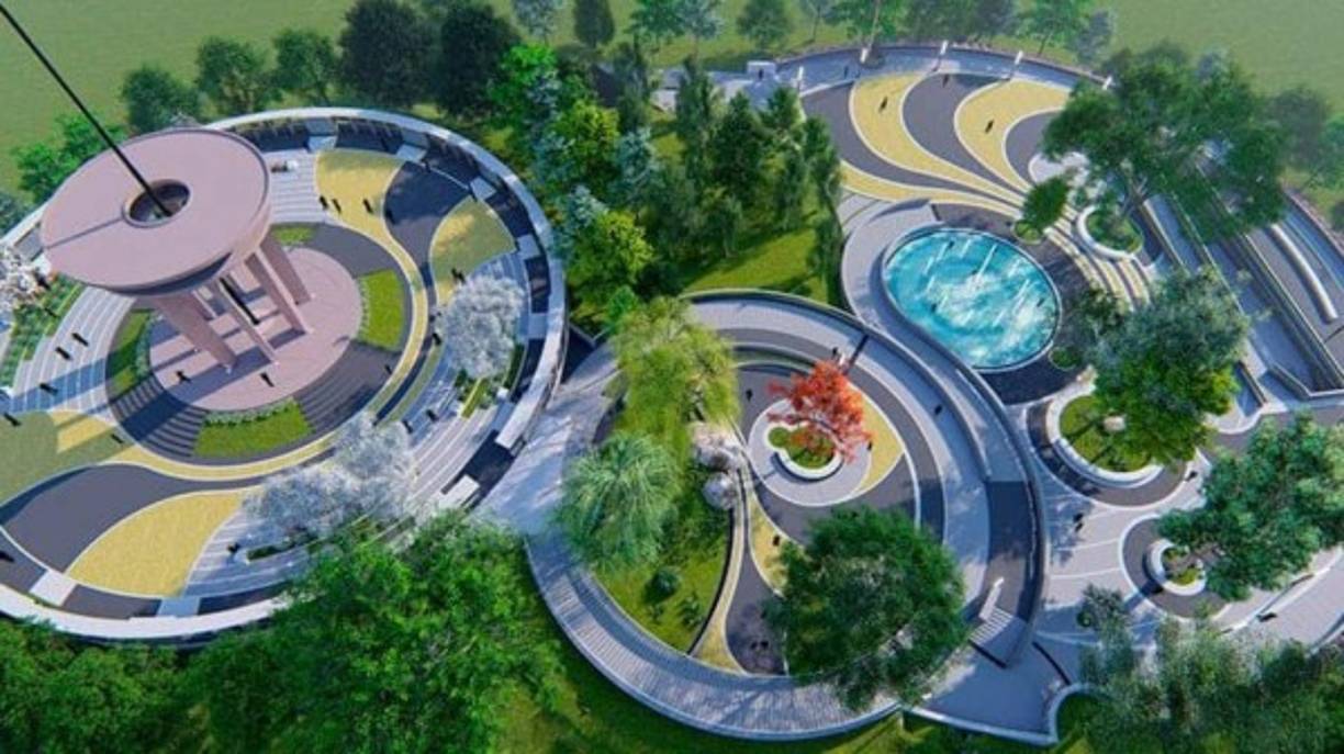 Así es el diseño de las Plazas Conmemorativas. Estas son el Monumento a la Paz, la Plaza de la Identidad Nacional y la Plaza del Agua.<br/>Se espera que durante y después del invierno así se vea la plaza.