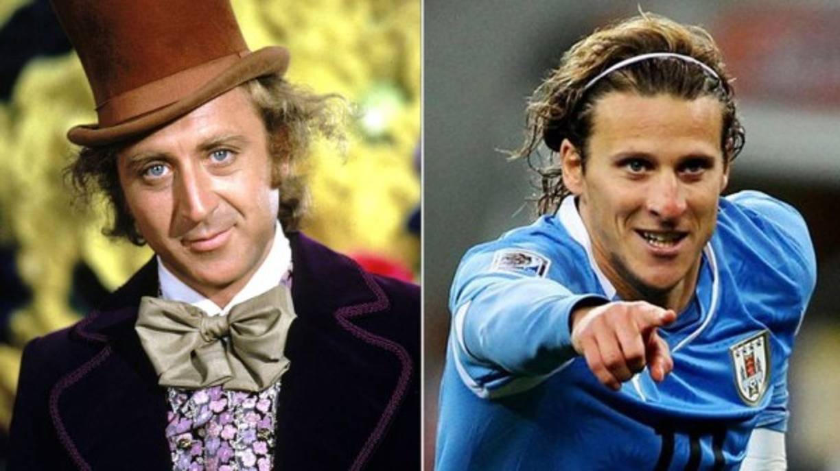 <br/>Diego Forlán (Uruguay) – Willy Wonka (Charlie y la fábrica de chocolate): el charrúa que fue elegido mejor jugador de Sudáfrica 2010 tiene un gran parecido al primer propietario de la fábrica de chocolate, interpretado por Gene Wilder.