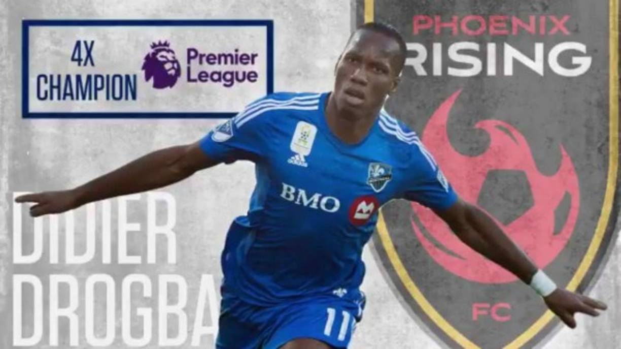 Didier Drogba tiene nuevo club. El delantero marfileño ha acordado un contrato de una temporada con el Phoenix Rising de la USL. A sus 39 años, Drogba se convertirá en el jugador franquicia de la USL, donde espera rendir a un óptimo nivel en la que puede ser su última aventura como profesional.