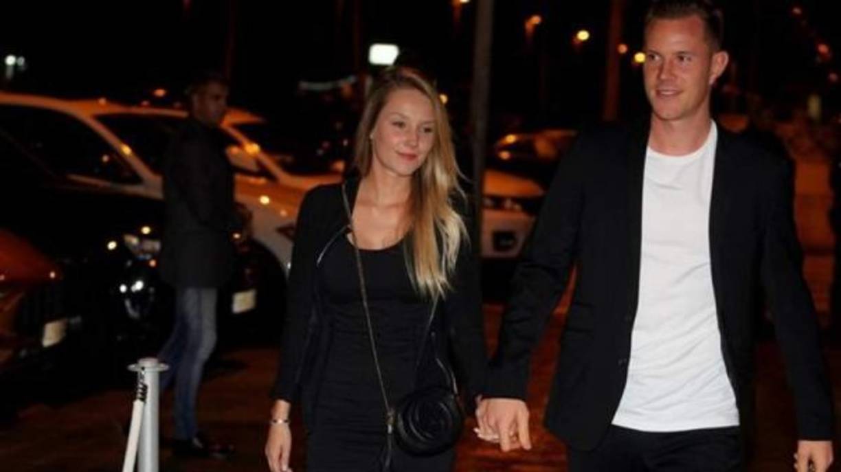 Marc-André ter Stegen y su novia Daniela.