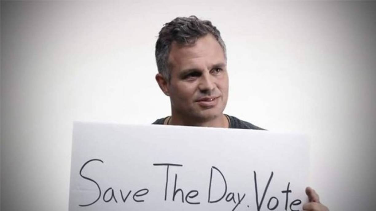 Mark Ruffalo ha pedido que voten contra Trump.