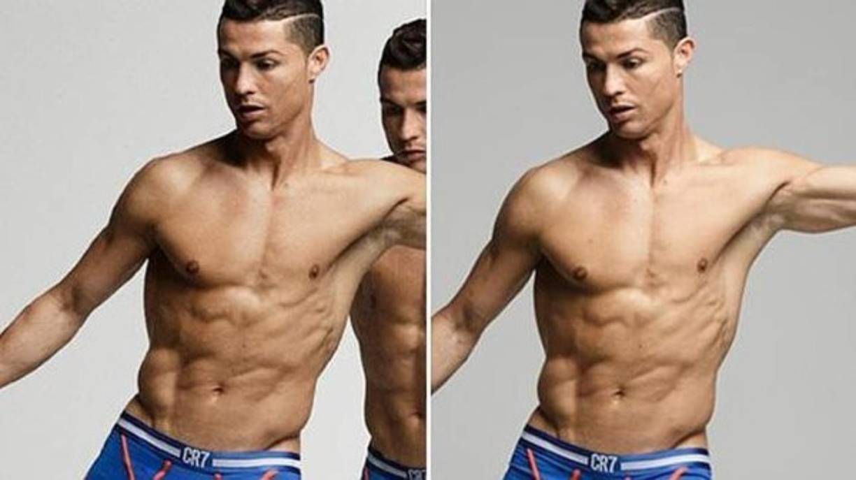 El abdomen de Cristiano Ronaldo luce impecable.
