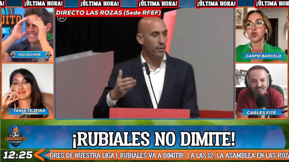 Las palabras de Luis Rubiales sorprendió a todos durante el directo del Twitch de El Chiringuito. Nadie lo podía creer.