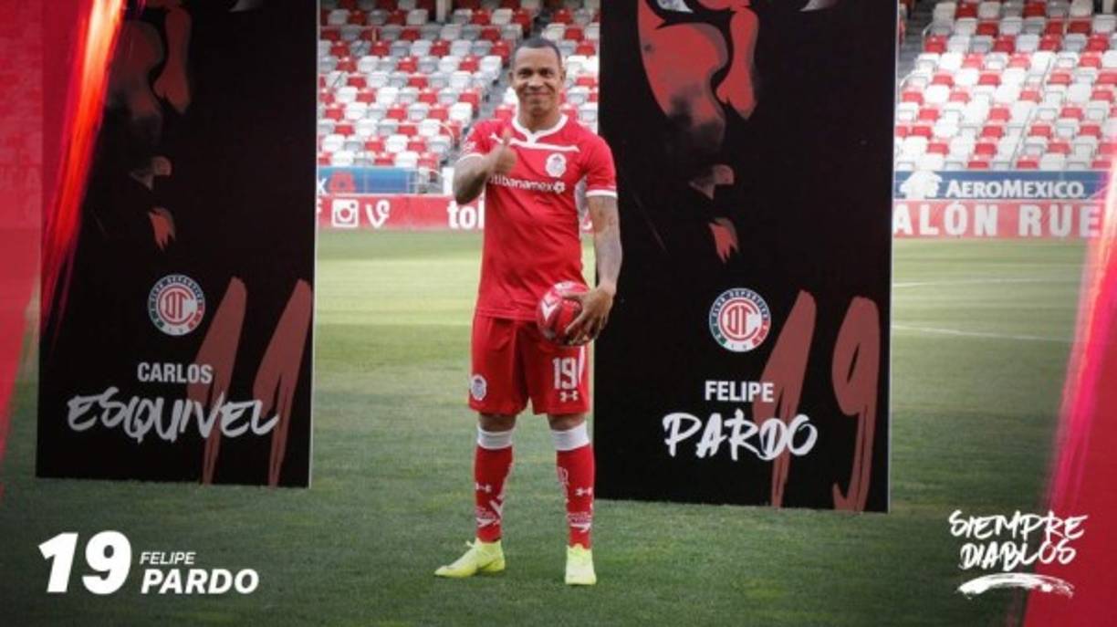 Felipe Pardo encontró en Toluca un renacer para su carrera. El colombiano fue presentado por los Diablos Rojos tras un 2018 complicado en Grecia, jugando para el Olympiacos, escuadra en la que recibía pocos minutos. Esto lo motivó a salir de Europa y buscar una nueva oportunidad, en la Liga MX.