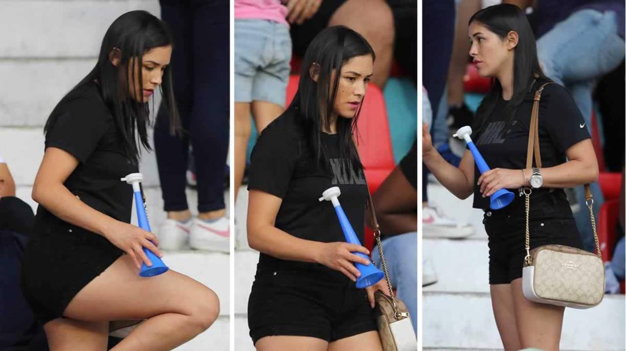 Esta aficionada fue sensación en el estadio Nacional Chelato Uclés.