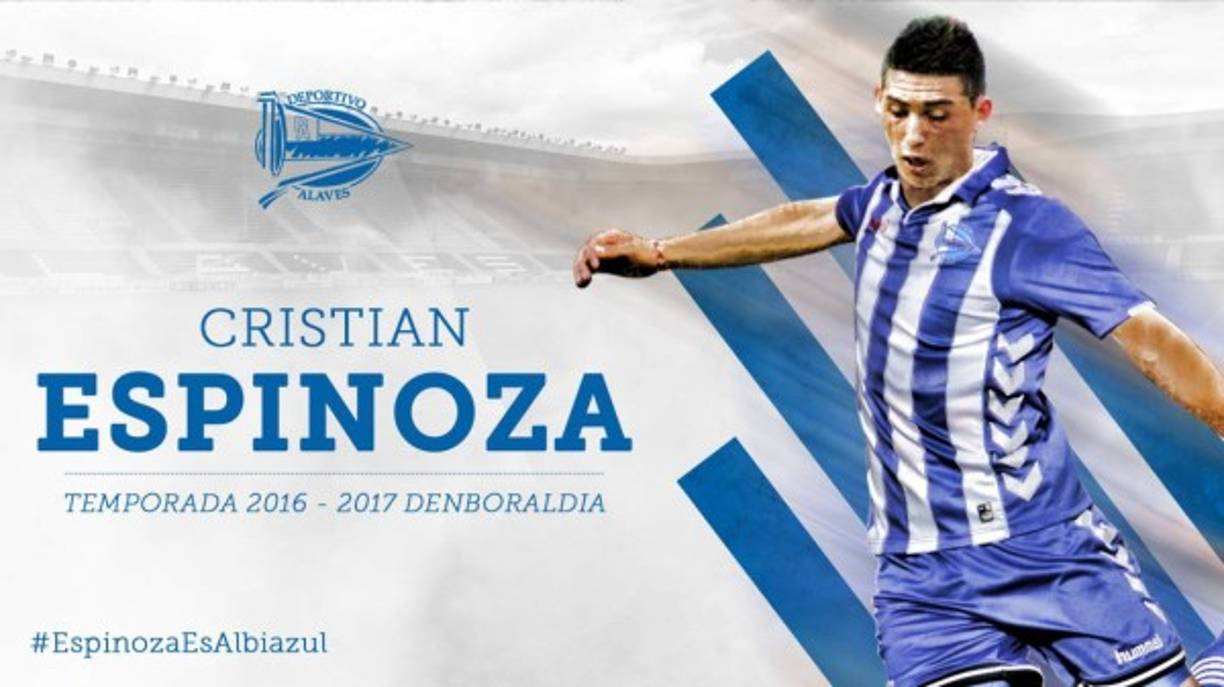 Cristian Espinoza llega al Deportivo Alavés cedido por el Villarreal. El delantero argentino de 21 años llega a préstamo por una temporada procedente del equipo amarillo.