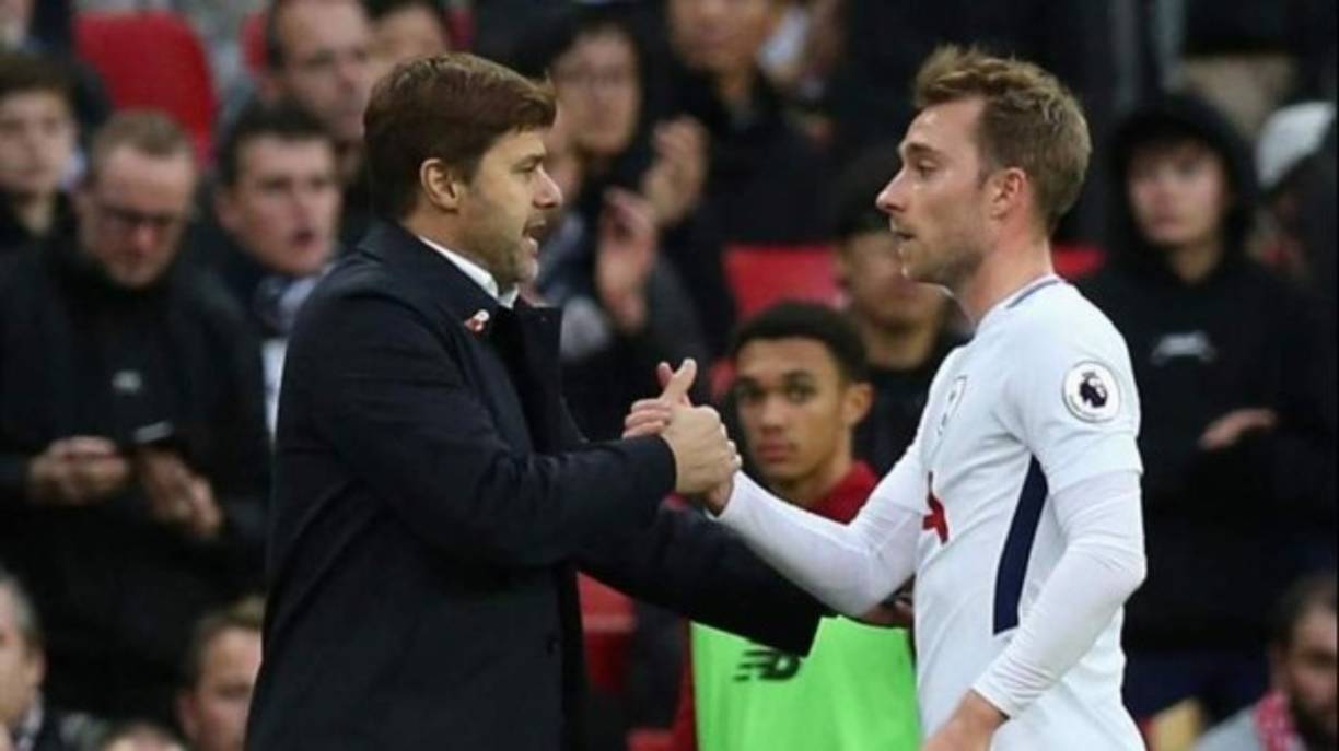Pochettino, DT del Tottenham, no descarta que el crack danés Eriksen salga del Tottenham y se rumora que podría llegar al Real Madrid. 'Espero que siga, Christian es un magnífico jugador, pero nunca sabes lo que va a ocurrir', aseguró el estratega.<br/>