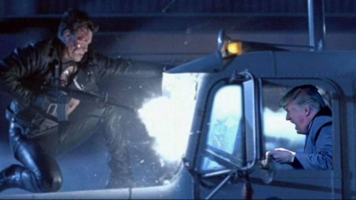 Y por supuesto, la rivalidad entre Trump y Terminator no pasó desapercibida en los memes del magnate.
