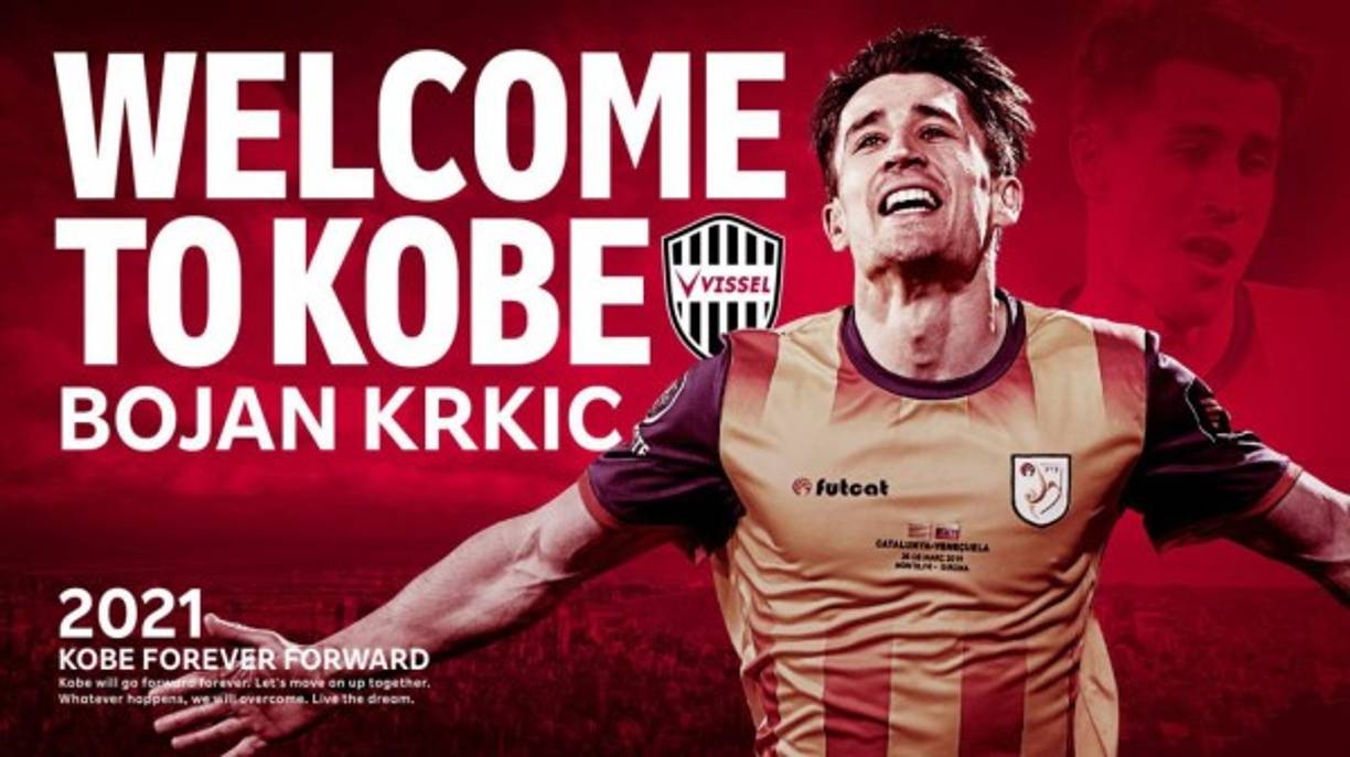 Nuevo reto para Bojan Krkic a sus 30 años. El ex del Barcelona jugará ahora en el Vissel Kobe japonés al lado del exbarcelonista Andrés Iniesta, tal y como ha oficializado el conjunto nipón. Foto Twitter Vissel Kobe.