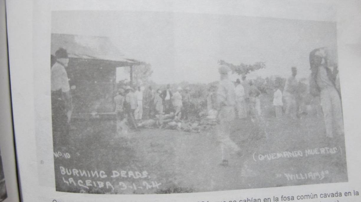 Tras el incendio de 1924 los centenares de muertos fueron sepultados en fosas comunes en el cementerio de barrio Mejía. Algunos fueron quemados porque no cabían en las fosas. 