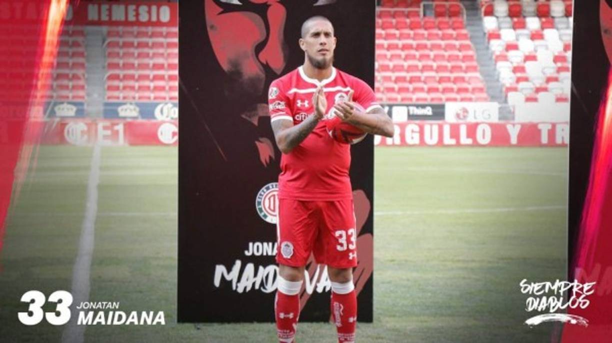 El defensa argentino Jonathan Maidana se convirtió en nuevo fichaje del Toluca tras militar ocho años en el River Plate y salir campeón de la Copa Libertadores contra Boca Juniors.