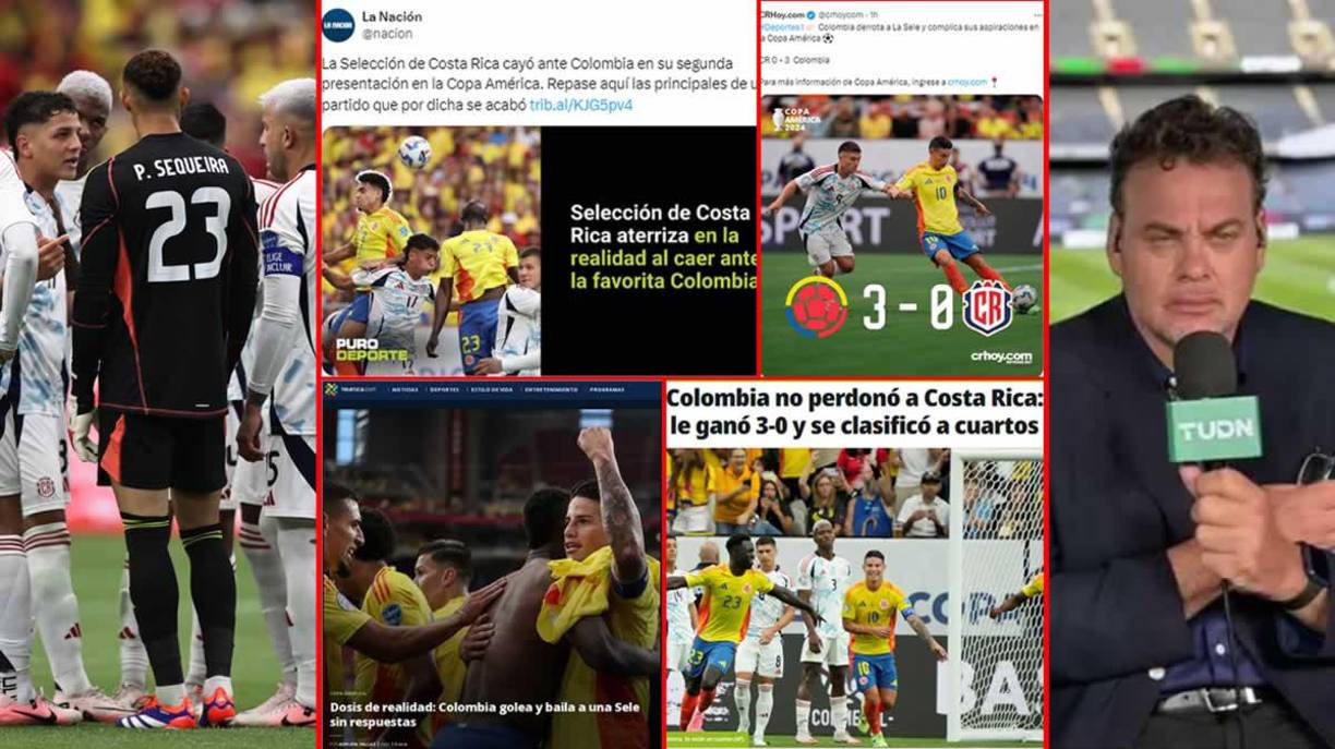 Así reaccionó la prensa internacional tras la goleada que sufrió Costa Rica ante Colombia en la Copa América 2024. David Faitelson lanzó fuerte dardo y en un canal de TV tico se acordaron de Honduras.