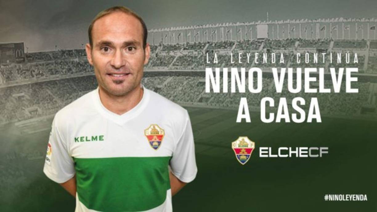 Juan Francisco Martínez Modesto, más conocido como Nino, regresa al Elche. El veterano delantero de 36 años vuelve al equipo ilicitano diez años después, tras desvincularse de Osasuna.