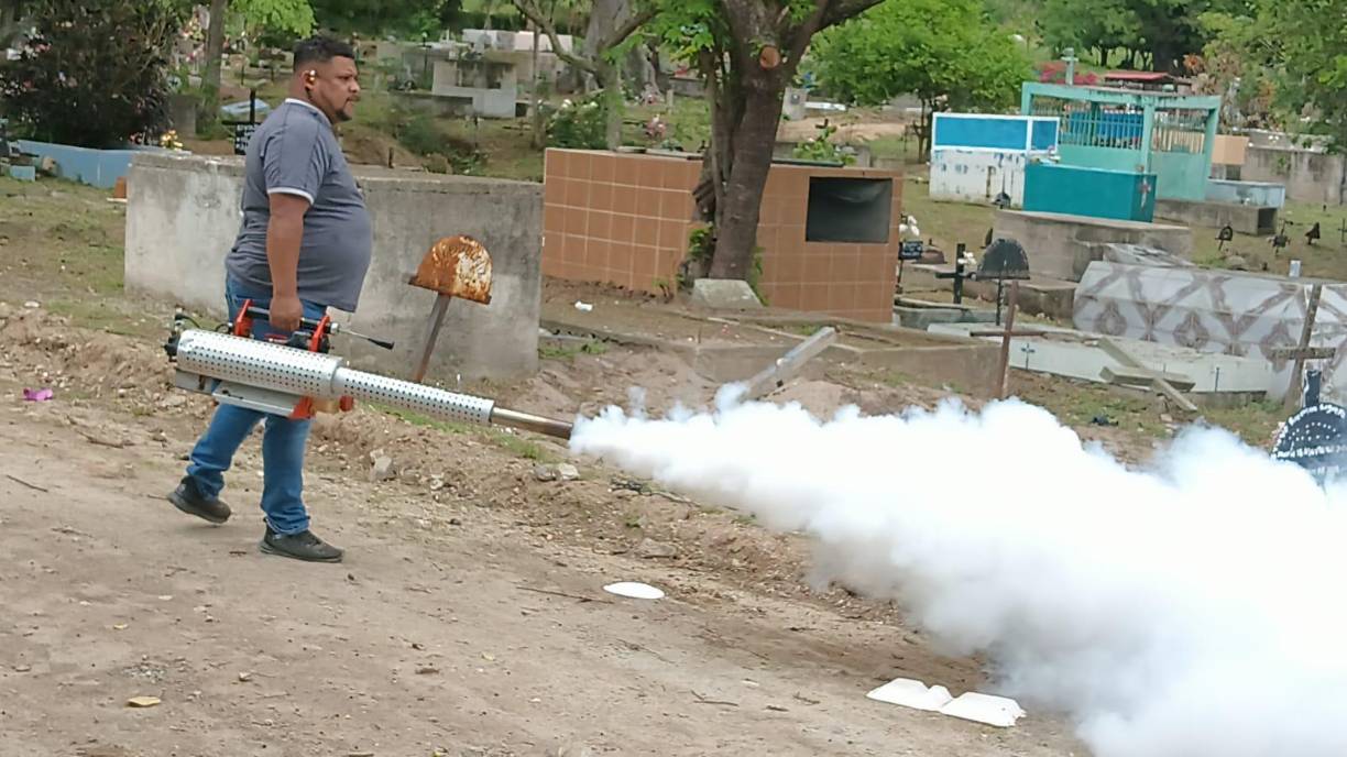 Los sampedranos llegan con flores a la tumba de sus seres queridos.