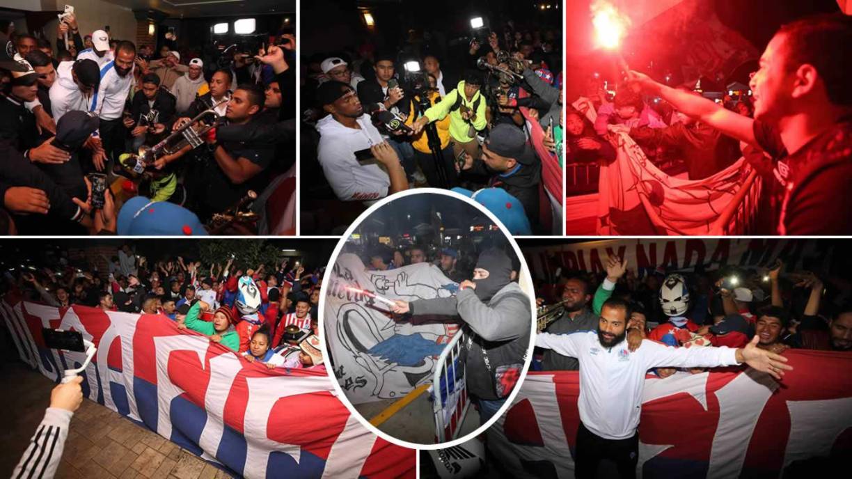 Así se vivió el espectacular banderazo de la Ultra Fiel a los jugadores del Olimpia previo a la Gran Final contra el Motagua por el título del Torneo Apertura 2023. Edrick Menjívar fue uno más.