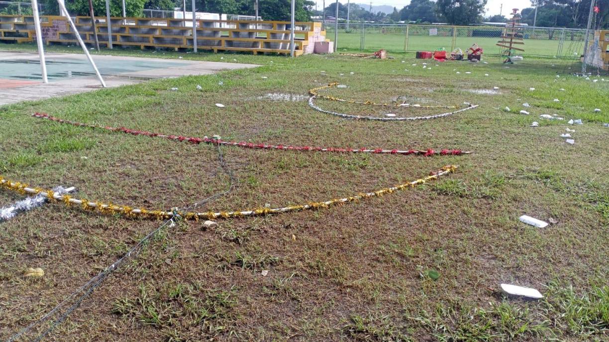 Estos aros fueron derribados por “personas malintencionadas”.