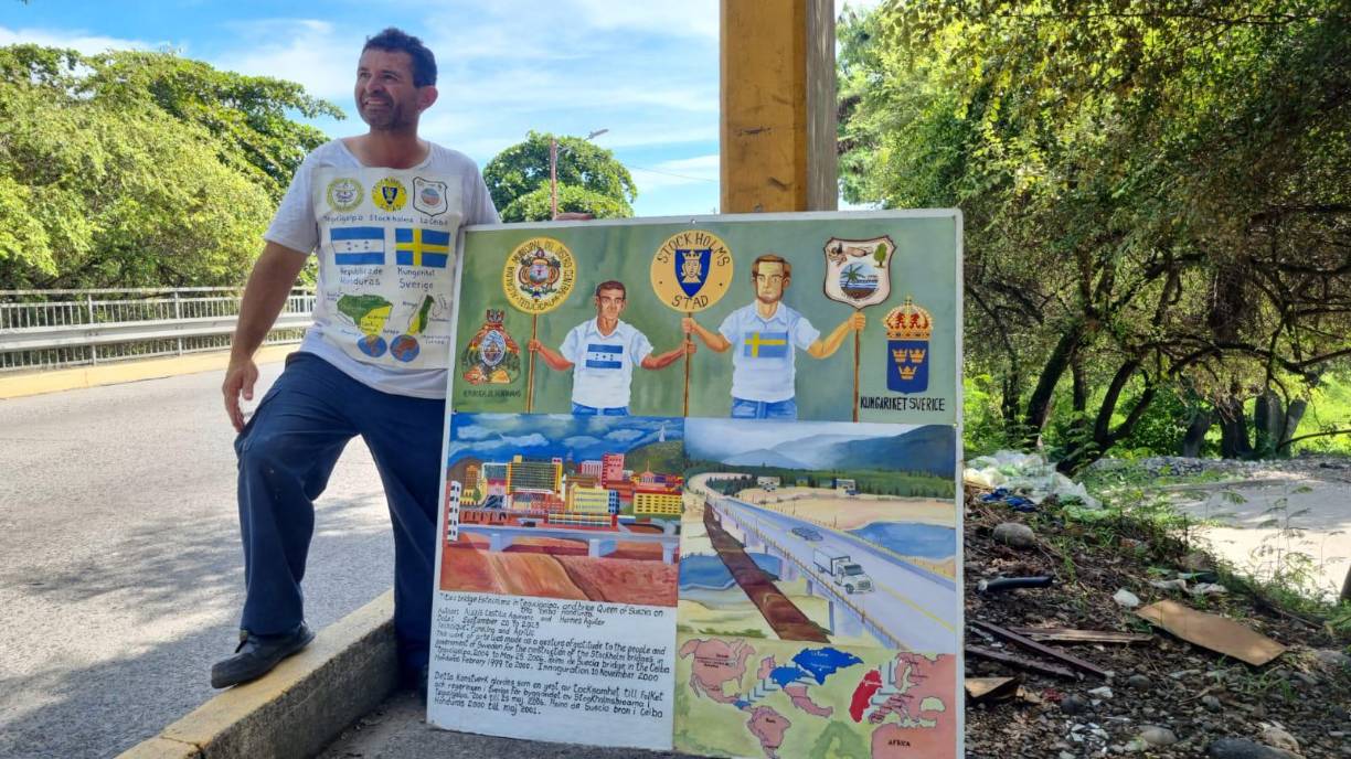 Alexis Castillo fue invitado por los suecos a visitar Estocolmo capital de Suecia, luego que terminaran de construir el puente Estocolmo en Tegucigalpa. El pintor hondureño a realizado otras obras en algunas exposiciones. 