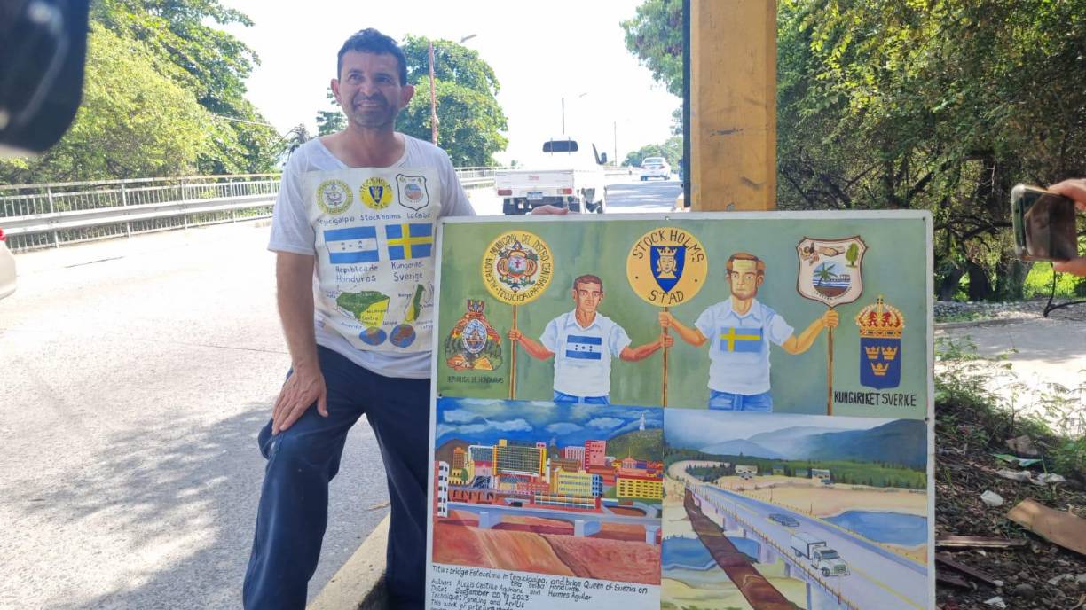 Alexis Castillo Aguiriano, visitó La Ceiba para conocer el Puente Reino de Suecia, construido en el año 2000 por los suecos, luego que el puente Cangrejal se derrumbara tras el paso del huracán Mich. 