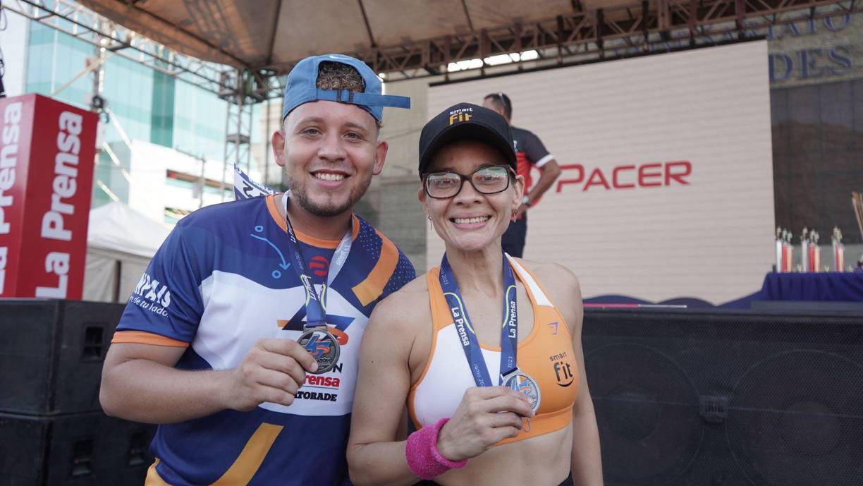 Madre e hijo participaron en la 47 edición de la Maratón de LA PRENSA.