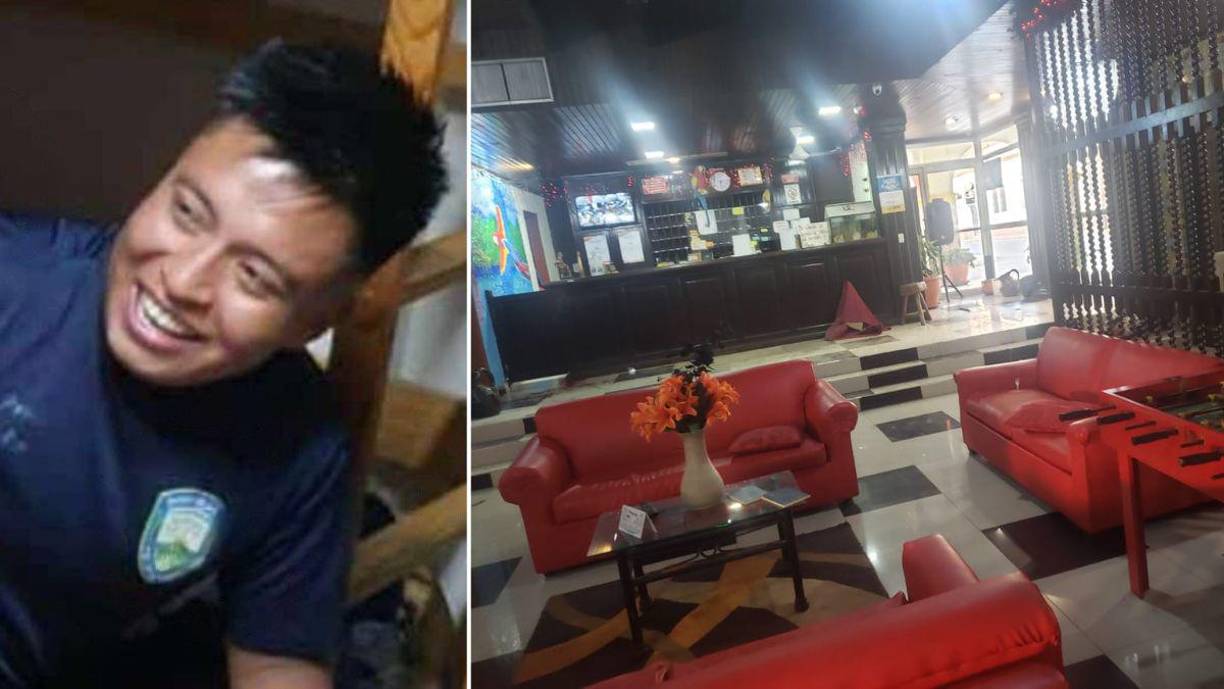 Un agente policial murió luego de un tiroteo dentro de un hotel situado entre la primera y segunda avenida del barrio El Centro de San Pedro Sula.