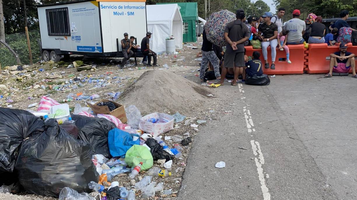 Los migrantes de tránsito no cuentan con condiciones sanitarias adecuadas durante su paso por Honduras.