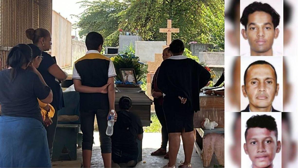 Con gritos de dolor y desespero porque no los verán nunca más, familiares y amigos de los tres hermanos acribillados el pasado miércoles en la colonia Leones del Bosque, Baracoa, les dieron el último adiós. 