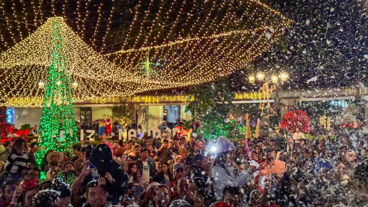 Posteriormente, la atmósfera se iluminó con un deslumbrante espectáculo de fuegos artificiales que pintó el cielo nocturno con colores. 