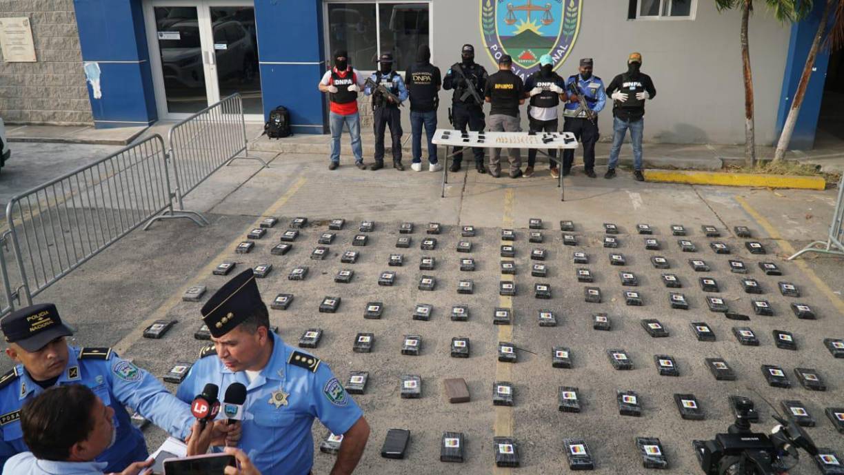 El cargamento de presunta cocaína era movido desde la ciudad atlántica de La Ceiba. 